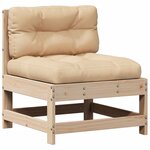 vidaXL Salon de jardin 7 Pièces avec coussins Bois de pin massif