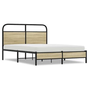 vidaXL Cadre de lit sans matelas 120x190 cm cm chêne sonoma