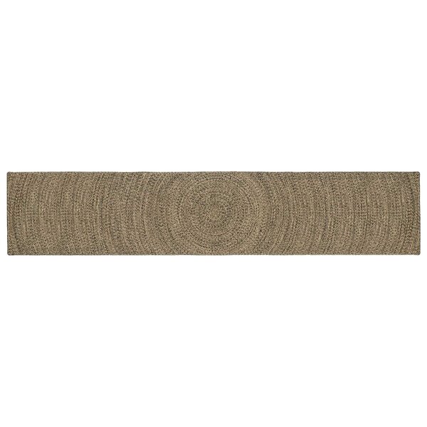 vidaXL Tapis de surface Naturel et noir 80 x 400 cm Jute