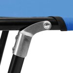 vidaXL Chaise longue pliable Bleu Acier