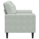 vidaXL Canapé 2 places avec oreillers gris clair 140 cm velours