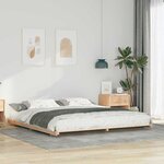 vidaXL Cadre de lit surélevé Marron 180 x 220 cm Bois massif en pin