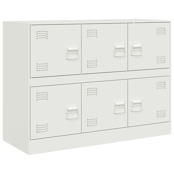 vidaXL Buffet blanc 99x39x73 cm acier