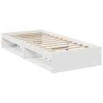 vidaXL Lit de jour avec matelas blanc 90x200 cm bois de pin massif