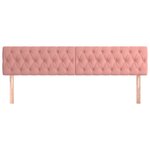vidaXL Têtes de lit 2 Pièces Rose 90x7x78/88 cm Velours