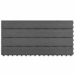 vidaXL Carreau de terrasse 6 Pièces Gris 60 x 30 cm WPC
