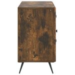 vidaXL Buffet Chêne fumé 89 x 34 5 x 60 cm Bois d'ingénierie