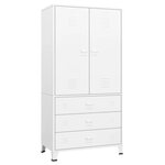vidaXL Garde-robe Blanc 90x50x180 cm Métal
