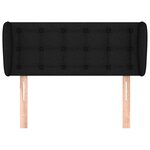 vidaXL Tête de lit avec oreilles Noir 83x23x78/88 cm Tissu