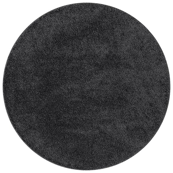 Tapis shaggy vidaXL avec dos en latex Gris foncé ø120 cm
