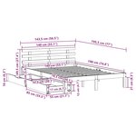 vidaXL Cadre de lit avec tiroirs sans matelas blanc 140x190 cm