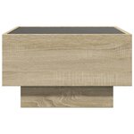 vidaXL Table basse avec LED chêne sonoma 50x50x30 cm bois d'ingénierie