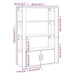 vidaXL Buffet Blanc 80x30x119 5 cm Bois d'ingénierie