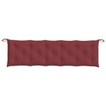 vidaXL Coussins de banc de jardin lot de 2 rouge bordeaux mélangé