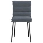 vidaXL Chaises à manger lot de 2 Gris foncé Velours