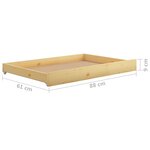 vidaXL Lit coulissant sans matelas 2x(90x200) cm Bois de pin massif