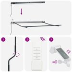 vidaXL Auvent rétractable automatique avec LED anthracite et blanc