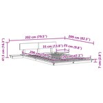vidaXL Cadre de lit plateforme avec tables de chevet 120x200cm en bois massif