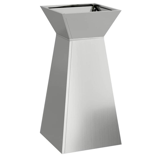 vidaXL Jardinière à pilier Argent 35 x 35 x 73 cm Acier