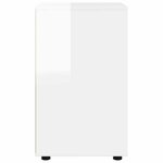 vidaXL Armoire de rangement Blanc brillant 40 x 48 x 81 cm