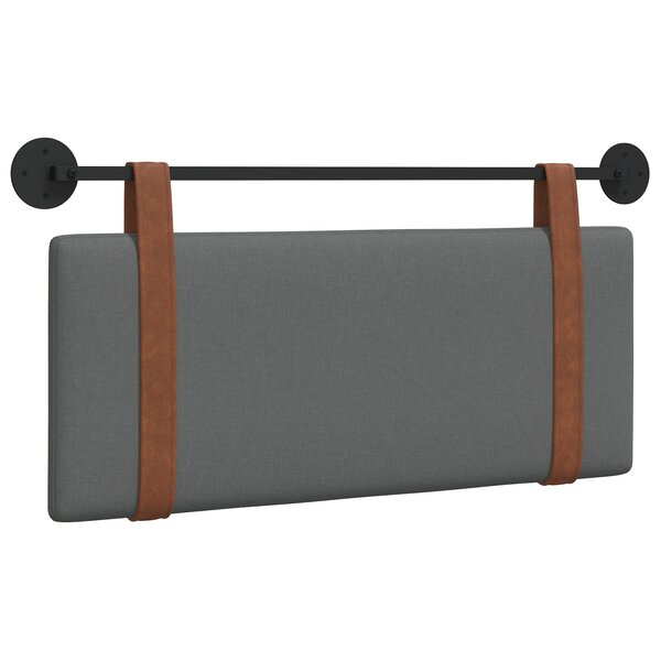 vidaXL Tête de lit suspendue Gris foncé PU antique