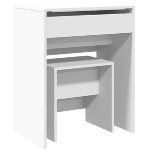 vidaXL Coiffeuse et tabouret blanc 60x40x113 5 cm
