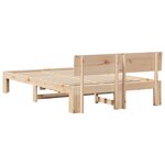 vidaXL Cadre de lit avec tête de lit 140x190 cm en bois de pin massif
