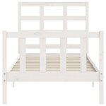 vidaXL Cadre de lit sans matelas blanc bois de pin massif
