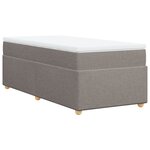 vidaXL Sommier à lattes de lit avec matelas Taupe 80x200 cm Tissu
