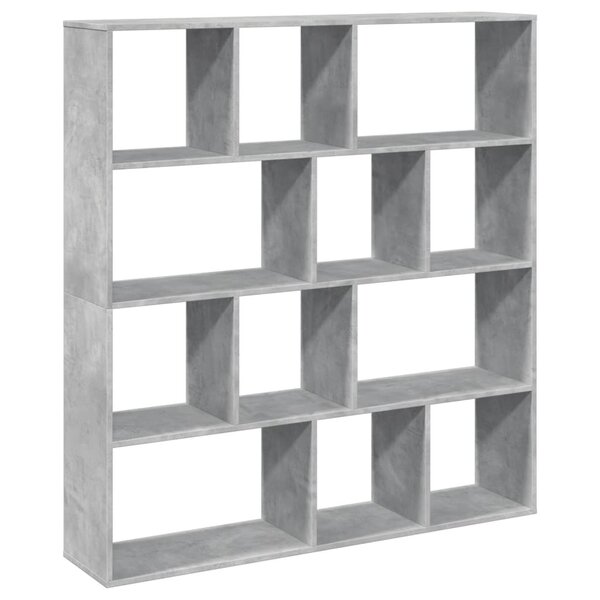 vidaXL Bibliothèque gris béton 132x29x141 5 cm bois d'ingénierie