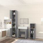 vidaXL Ensemble de meubles de salle de bain 4 Pièces Sonoma gris