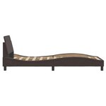 vidaXL Cadre de lit Dover marron foncé 90x200 cm tissu