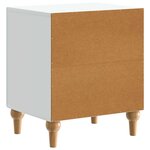 vidaXL Cabinet de chevet Blanc 43 x 34 5 x 50 cm Bois d'ingénierie