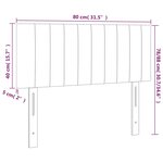 vidaXL Tête de lit Noir 80x5x78/88 cm Tissu