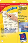 Boite de 350 etiquettes adresses 99,1 x 38,1 mm polyester transparent avery zweckform