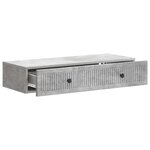 vidaXL Table d'appoint murale Gris béton 87 5 x 34 5 x 17 cm