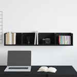 Étagère murale CD vidaXL Chêne noir 100x18x18 cm en bois d'ingénierie