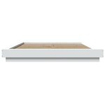 vidaXL Cadre de lit avec lumières LED sans matelas blanc 160x200 cm