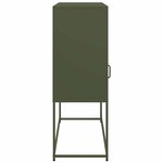 vidaXL Buffet vert olive 100 5x39x107 cm acier laminé à froid
