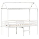 vidaXL Lit haut sans matelas blanc 80x200 cm bois de pin massif