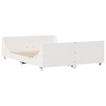 vidaXL Cadre de lit sans matelas blanc 140x200 cm bois de pin massif