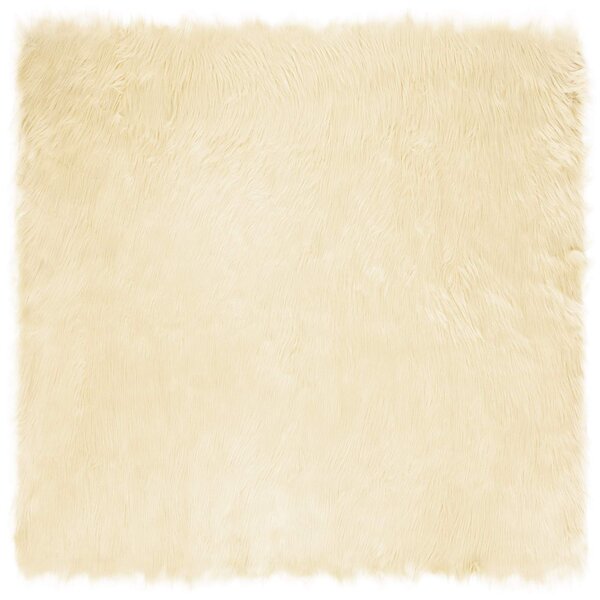 vidaXL Tapis en fausse Tafalla Crème 200 x 200 cm Polyester