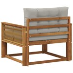 vidaXL Sofa de milieu extérieur Bois d'Acacia Massif Naturel