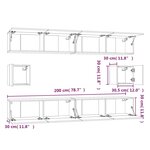 vidaXL Ensemble de meubles TV 6 Pièces Gris béton Bois d'ingénierie