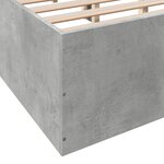 vidaXL Cadre de lit gris béton 140x200 cm bois d'ingénierie