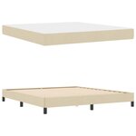 vidaXL Lit à ressorts avec matelas Crème 180 x 200 cm tissu