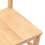 vidaXL Chaises à manger 2 Pièces bois massif caoutchouc
