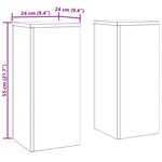 vidaXL Support de Plante 2 Pièces Rouillé 24 x 24 x 55 cm Acier patiné