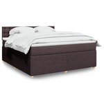vidaXL Sommier à lattes de lit avec matelas Marron foncé 180x200 cm