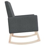 vidaXL Chaise à bascule Gris foncé Tissu